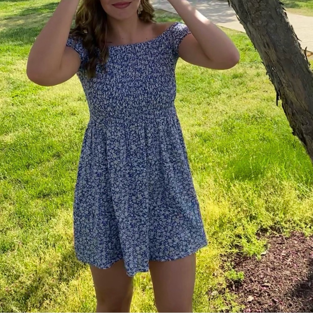 Floral Blue Dress